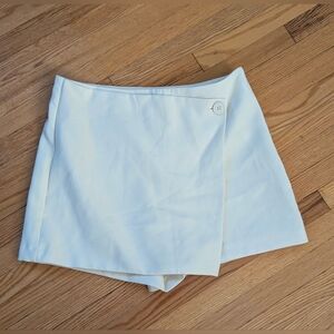 Dynamite White Skort Asymmetrical Wrap Design